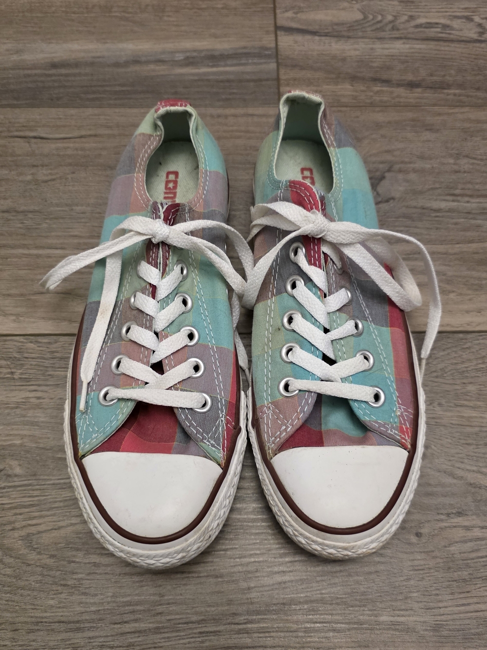 Converse Kids' Low Top Plaid Canvas Sneakers - Multi